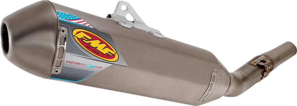 FMF Offroad Factory 4.1 Slip-On Exhaust ALUMINUM FACTORY 4.1 RCT SLIP-ON W/STAINLESS ENDCAP Slip-On Muffler  - 045472