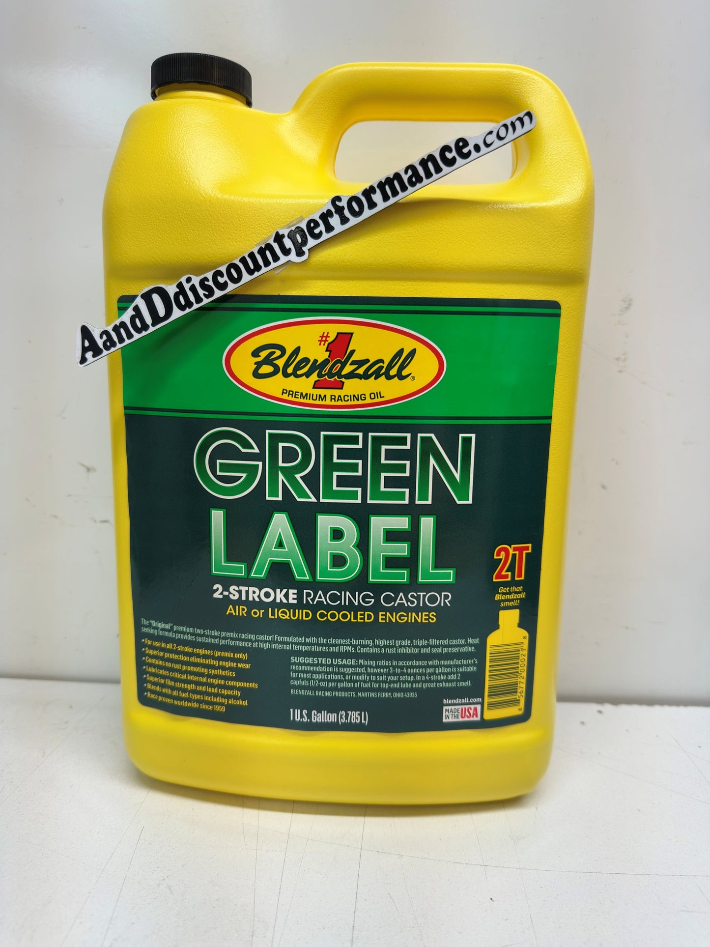 BLENDZALL RACING CASTOR OIL 2-CYCLE 1 GALLON F-460G motorcycle