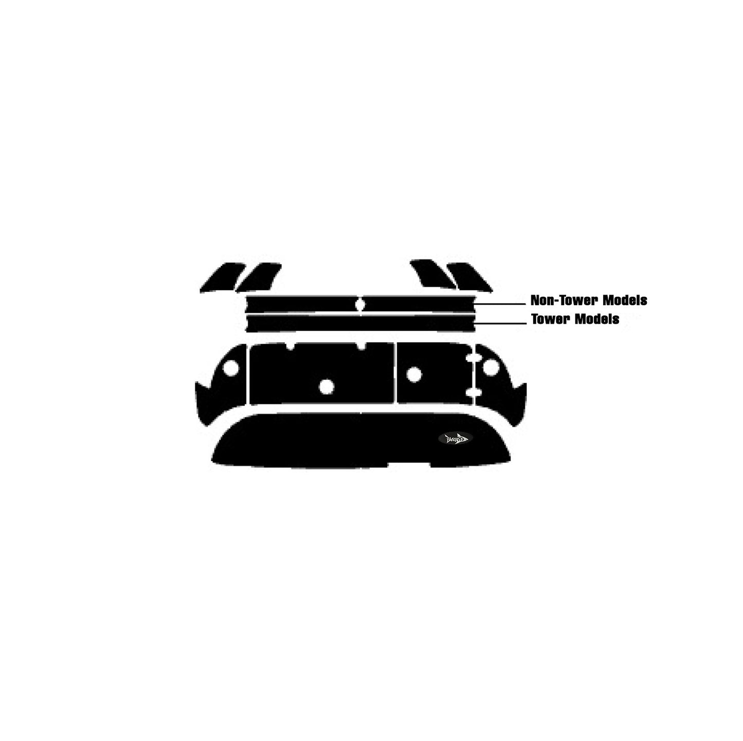 Exterior Traction Mat Kit for Yamaha 2019-2022 190 DLX/Sport 195 FSH DLX