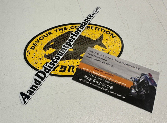 INSTOCK Hydroturf devour the competition sticker oval Fish decal hydro-turf