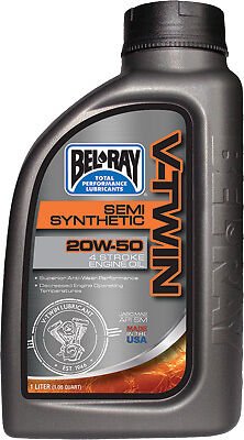 BEL-RAY V-TWIN SEMI-SYNTHETIC ENGINE OIL 20W-50 1L 96910-BT1