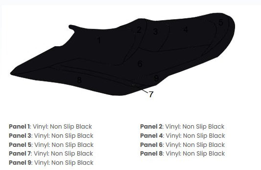 SBT Blacktip Solid Black Seat Cover for Sea-Doo 2011-2015 Wake Pro 215