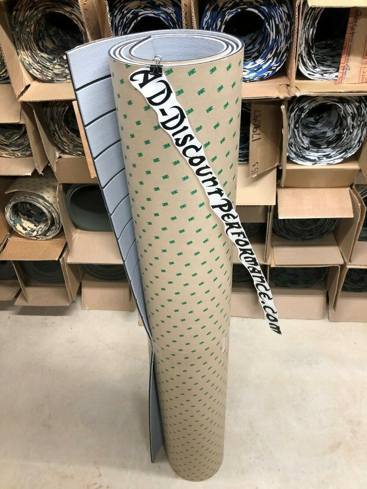 Hydro-turf Sheet 47X86 2-TONE WIDE GROOVE SHT86WG-2T GREY/BLACK W/3M