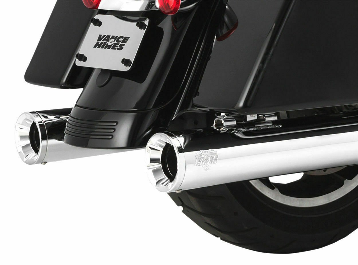Eliminator 400 Chrome Dual Slip On Exhaust Vance & Hines 16714 2017 H-D FLH FLT
