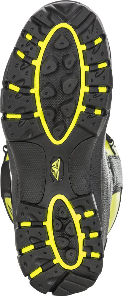 FLY RACING MARKER LACE UP BOOTS (BLACK/GREY/Hi-Vis) SIZE 9 361-97309