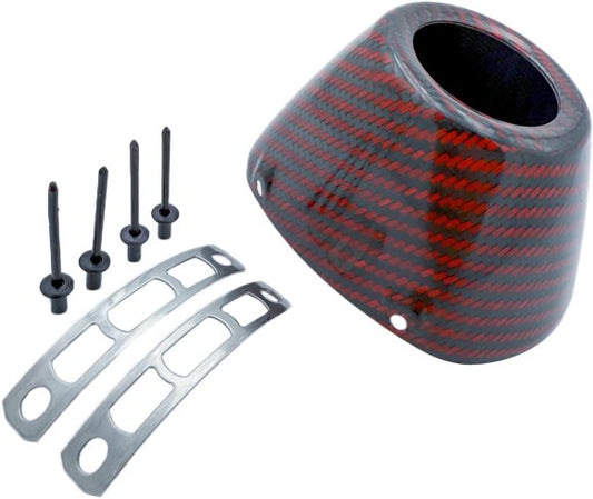 FMF Offroad Factory 4.1 End Caps CARBON CAP 4.1 NEW STYLE RED CARBON End Cap  - 040695