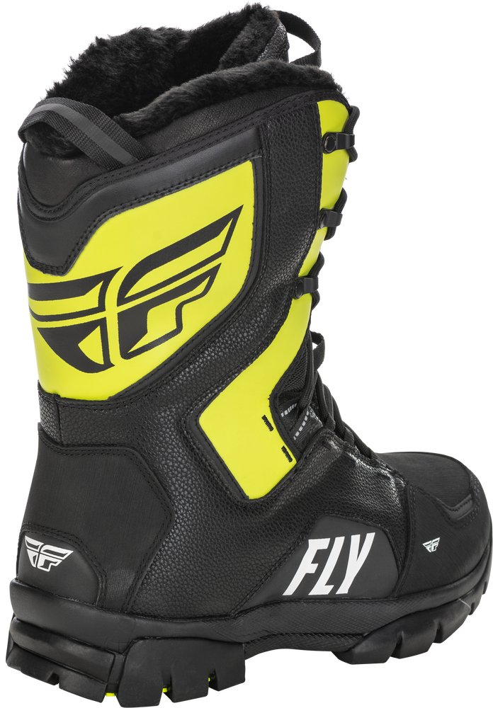 FLY RACING MARKER LACE UP BOOTS (BLACK/GREY/Hi-Vis) SIZE 9 361-97309