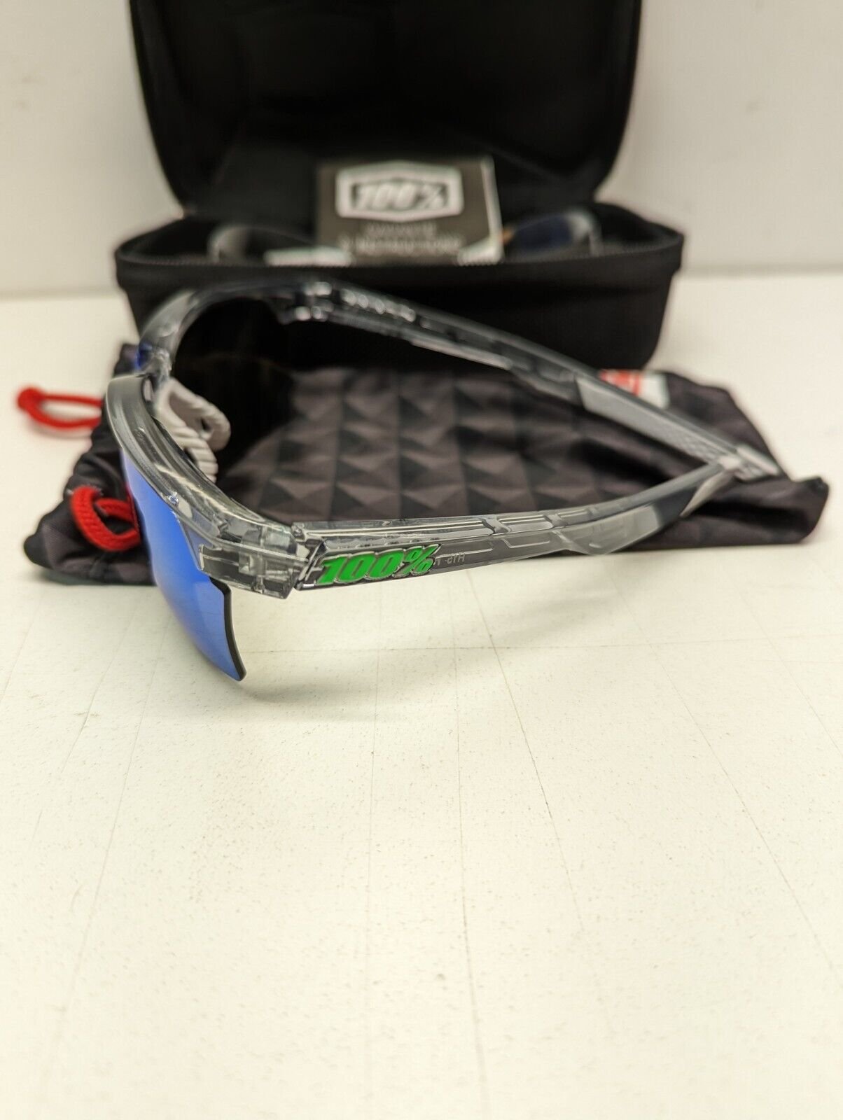 100% Sportcoupe Sunglasses - Grey - Green Mirror 61020-253-45