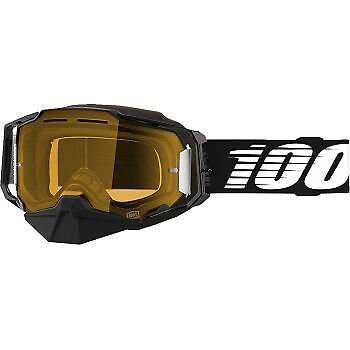 100% Armega Snow Goggles - Black - Yellow - 50007-00001