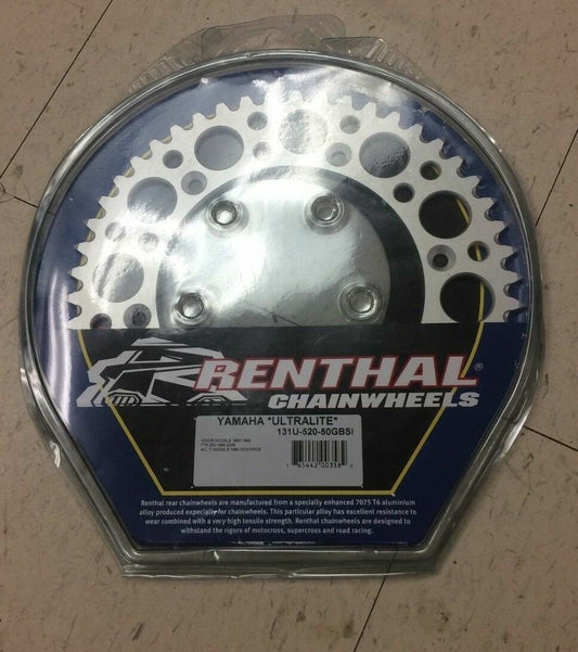 Renthal 131U-520-50GBSI Ultralight Rear Sprocket Yamaha YZ125 YZ250 WR
