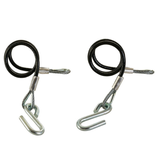 TIEDOWN Class 2 3500 lb hitch Black Trailer Safety Cable w/ S hooks Boating Pwc - 59537