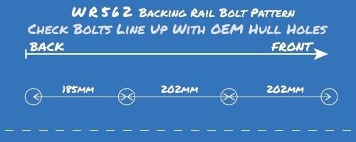 WORX RACING 2018+ SEADOO GTX, RXT, WAKE PRO 230 INSERT EDITION SPONSONS WR562-I