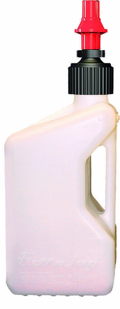 TUFF JUG GAS CAN WHITE W/REDTIP 5 GALLON FUEL WURR