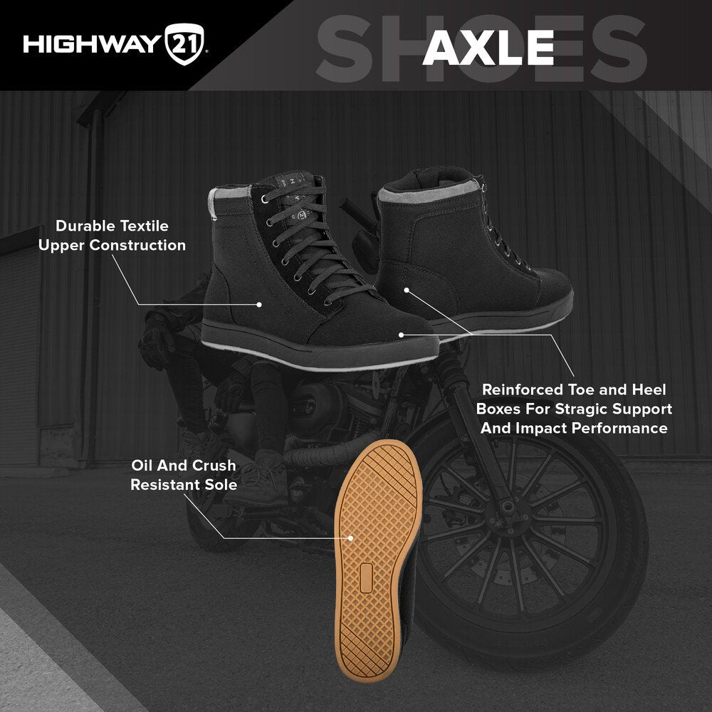 HIGHWAY 21 AXLE SHOES BLACK/GUM SIZE 10 361-99010