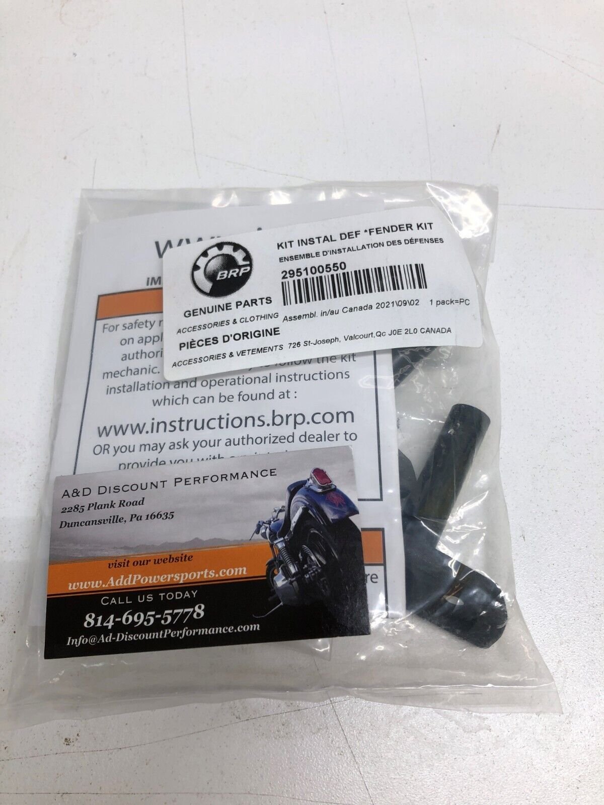 Seadoo/Sea Doo Watercraft Genuine OEM Parts Fender Kit 295100550