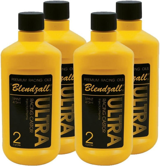 4-Pack of Blendzall Ultra 2-Cycle Racing Castor Oil - 4 - 16 oz Bottles