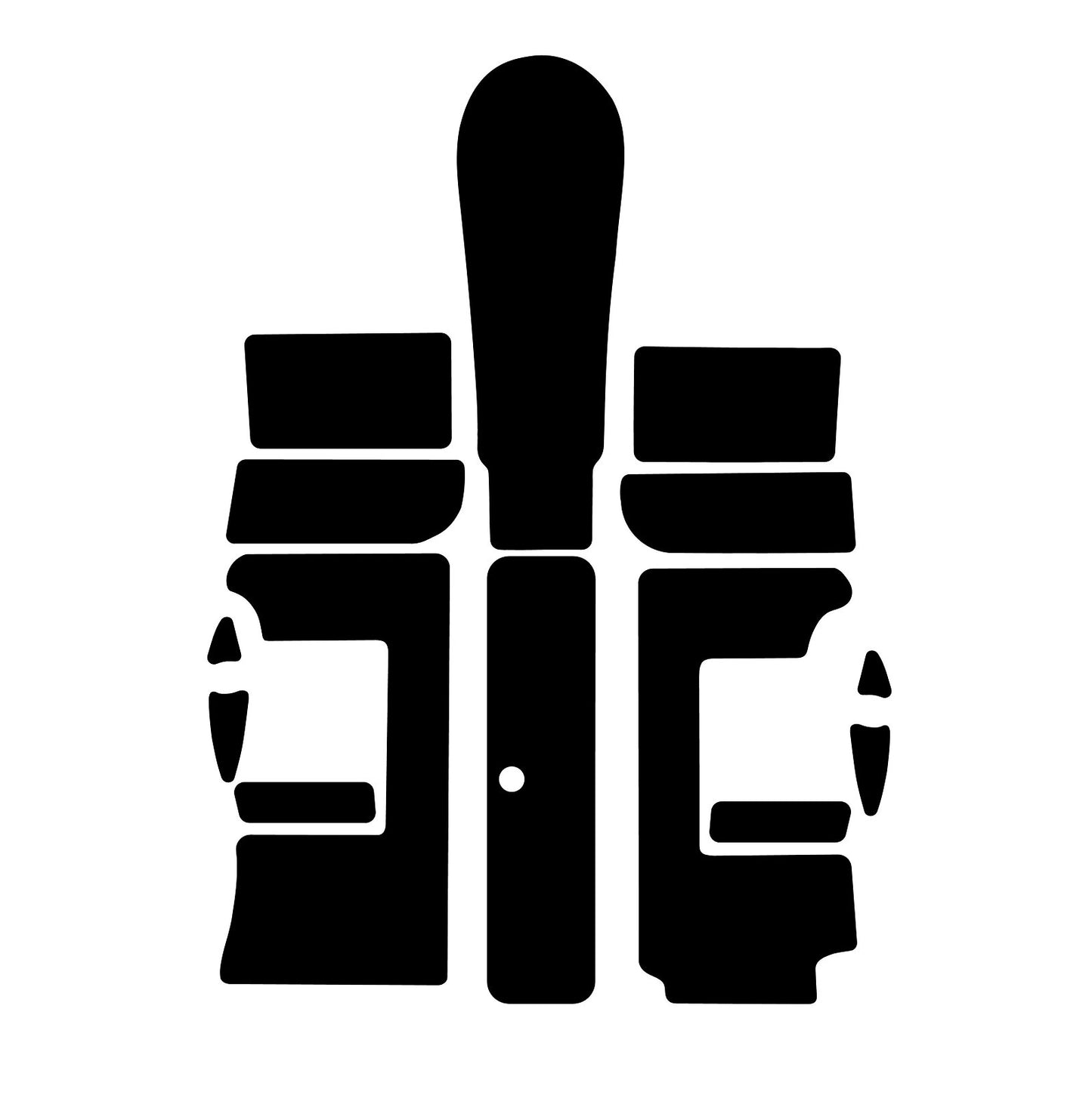 SBT BlackTip Black Groove Interior Mat Kit Sea-Doo Challenger 1800/210 - 130BT804Int