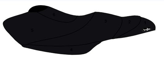 SBT Blacktip SOLID BLACK Seat Cover 2009-2011 Yamaha FZR - 108BT424