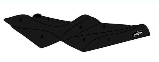 SBT BlackTip SOLID BLACK Seat Cover Sea-Doo 2007-2009 GTX GTX Ltd GTX 155 and 215 - 108BT116