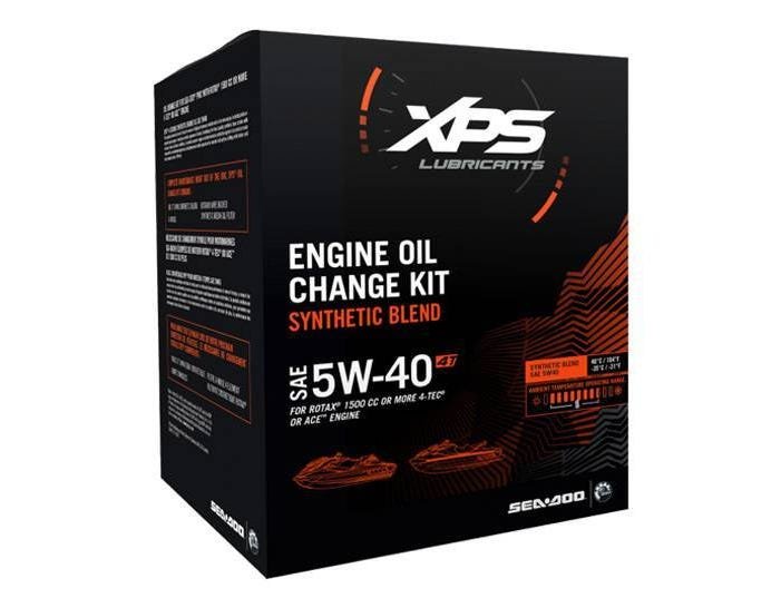 INS XPS 4T 5W-40 Synthetic Blend Oil Change Kit for Sea-Doo Rotax Engines 1500cc or Bigger