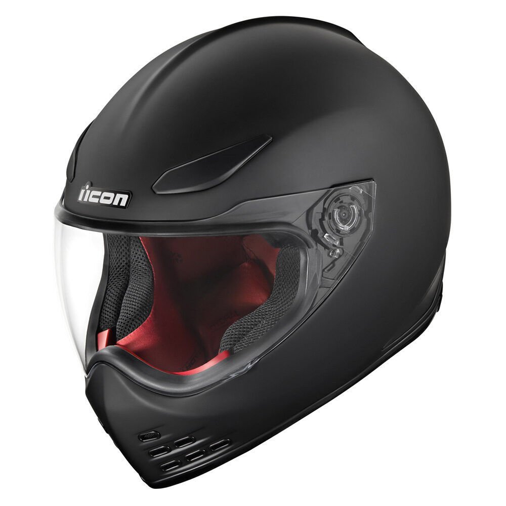 Icon Rubatone Black Adult Motorcycle/Street Bike Helmet Multiple Sizes