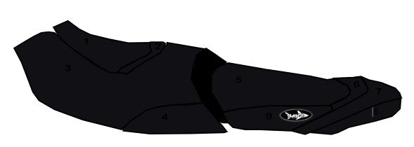 SBT SOLID BLACK Seat Cover for Sea-Doo FSH 2019-2023 - 108BT137