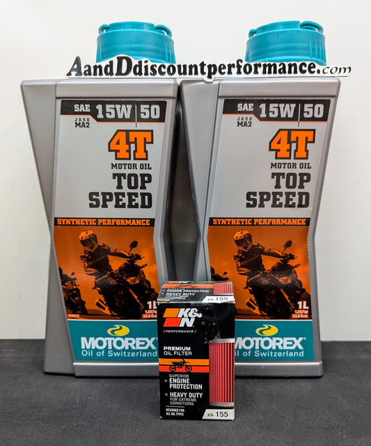 INSTOCK Husqvarna Svartpilen 401 Motorex Oil Change Kit 15W50