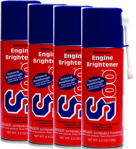 INSTOCK 4 PACK S100 ENGINE BRIGHTENER 4.5 OZ 19200A Motorcycle atv/utv/dirtbike