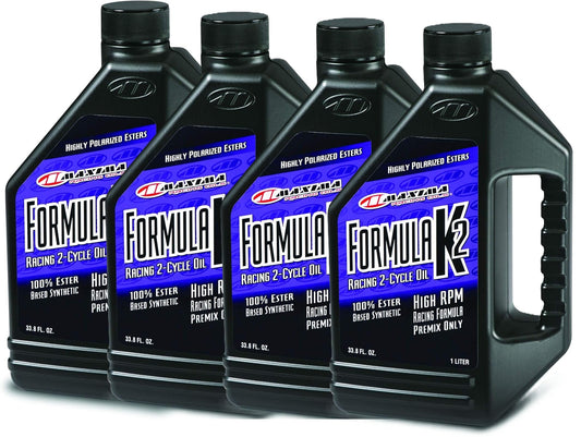 4 Pack MAXIMA K2 100% SYNTHETIC RACE PREMIX 1 LITER - 22901