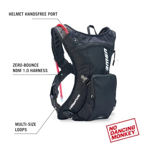 USWE Outlander Hydration Backpack for Cycling, MTB, Trail Running & More 3 Liter Black - 2034601