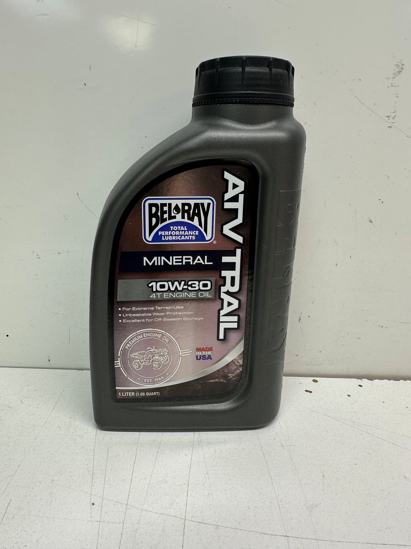 INSTOCK 1 liter BEL RAY LUBRICANT Trail Mineral 4T Engine Oil with Rust Defense - 10W30