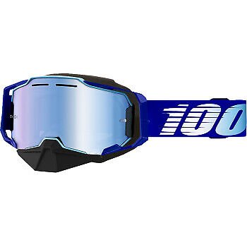 100% Armega Snow Goggles - Royal - Blue Mirror - 50008-00004
