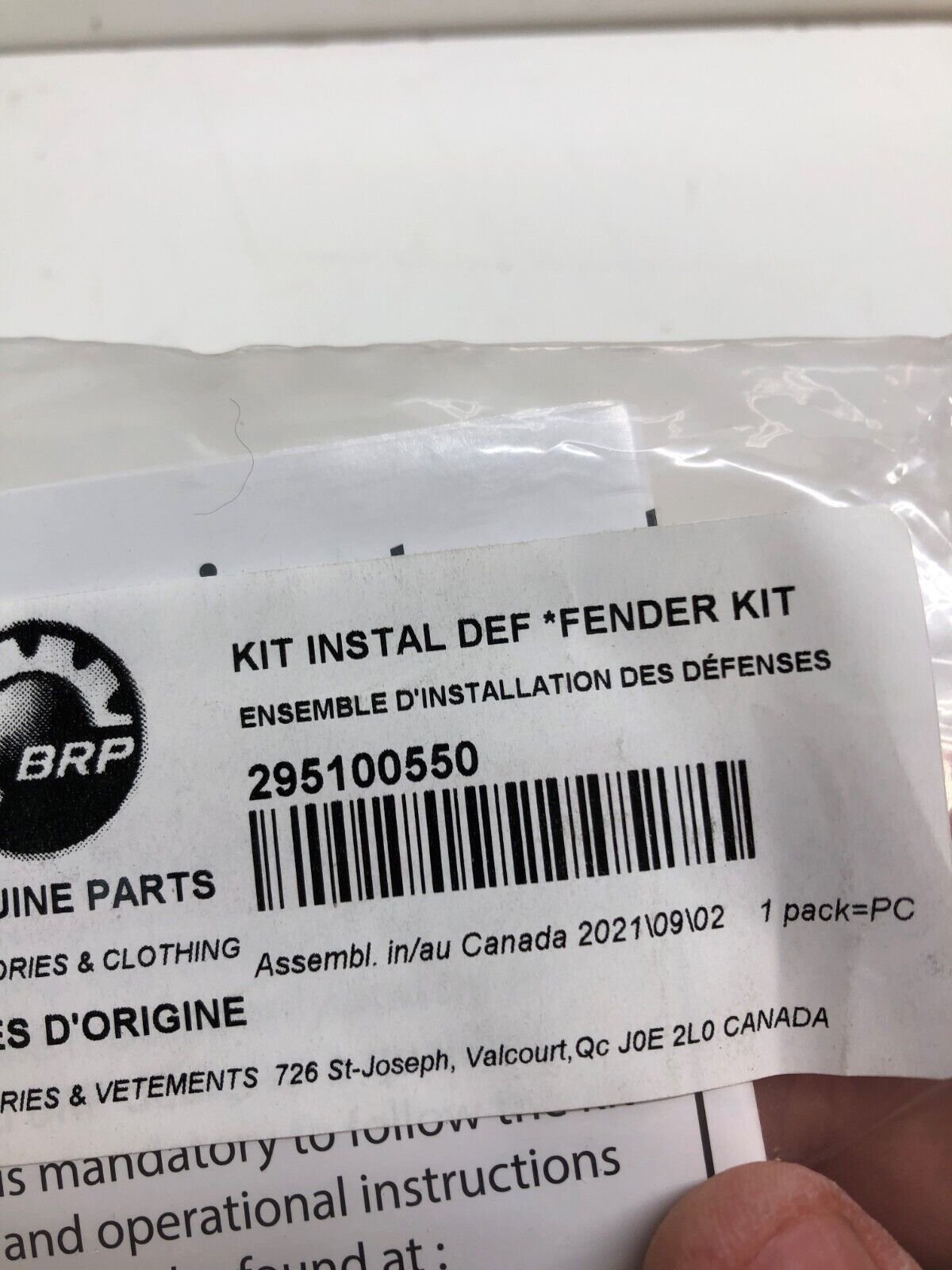 Seadoo/Sea Doo Watercraft Genuine OEM Parts Fender Kit 295100550