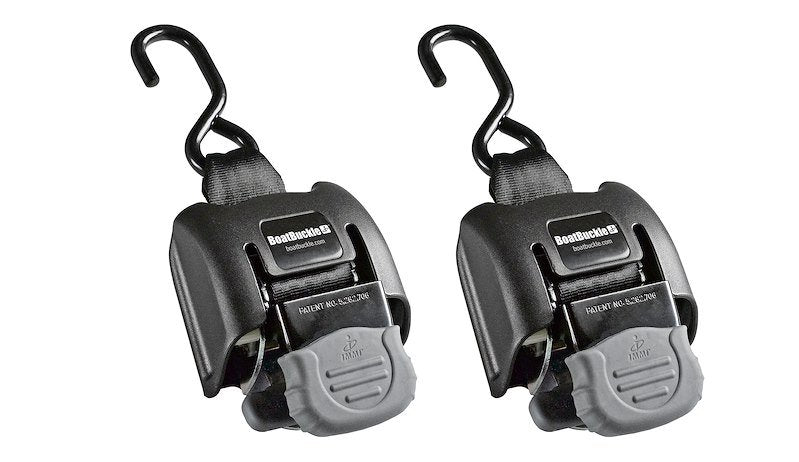 BoatBuckle F14256 Stainless Steel Retractable Transom Tie-Down - 2" Web (Pair)