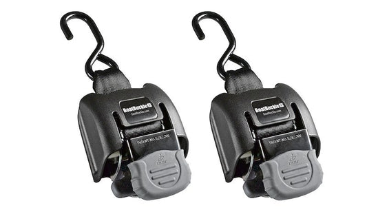 BoatBuckle F14256 Stainless Steel Retractable Transom Tie-Down - 2" Web (Pair)