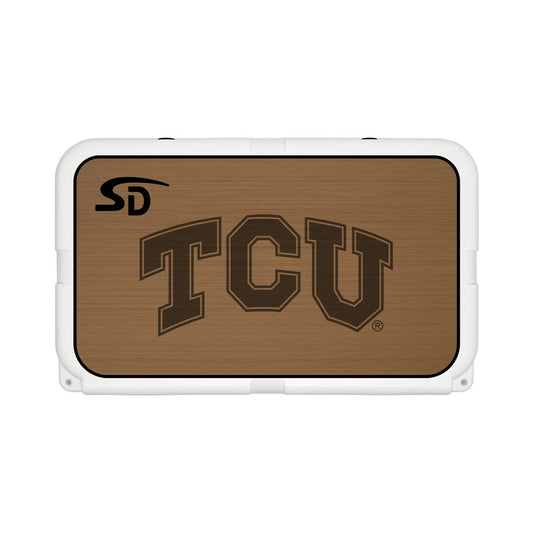 Seadek Collegiate Cooler Pad - YETI Tundra 45 - Mocha / Black, Texas Christian University - 57535-80093