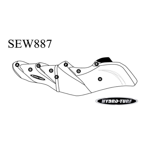 Seat Cover for Sea-Doo GTX Ltd 215, 260  300  GTX  GTX-S 155 (16-17)