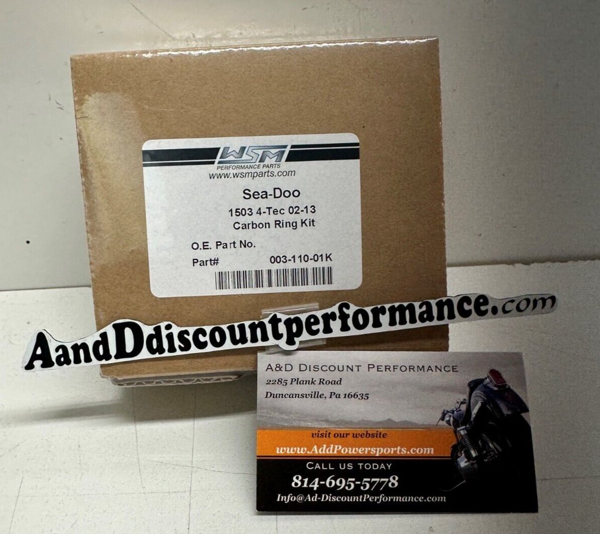 INSTOCK WSM CARBON RING KIT SEA-DOO 1503 4-TEC GTI GTS GTX RXT 02-15 003-110-01K