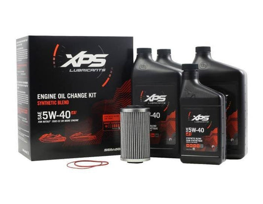 INS XPS 4T 5W-40 Synthetic Blend Oil Change Kit for Sea-Doo Rotax Engines 1500cc or Bigger