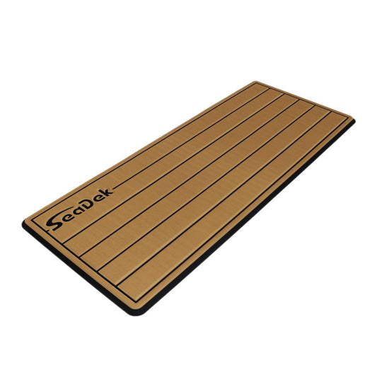 Seadek Dual Density Teak Helm Pad - Mocha / Black, Large 16 x 39 - 53601-80327