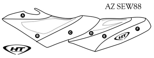 Seat Cover for Sea-Doo GTX Di /GTX 4-Tec/RXT/GTX LTD/Wake/WakePro 215