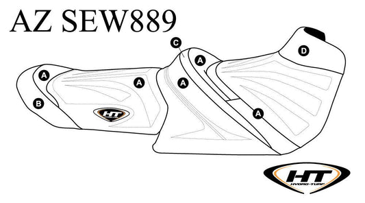 Seat Cover for Sea-Doo GTI SE 130/170/GTI 90/130/GTR 230 (20)