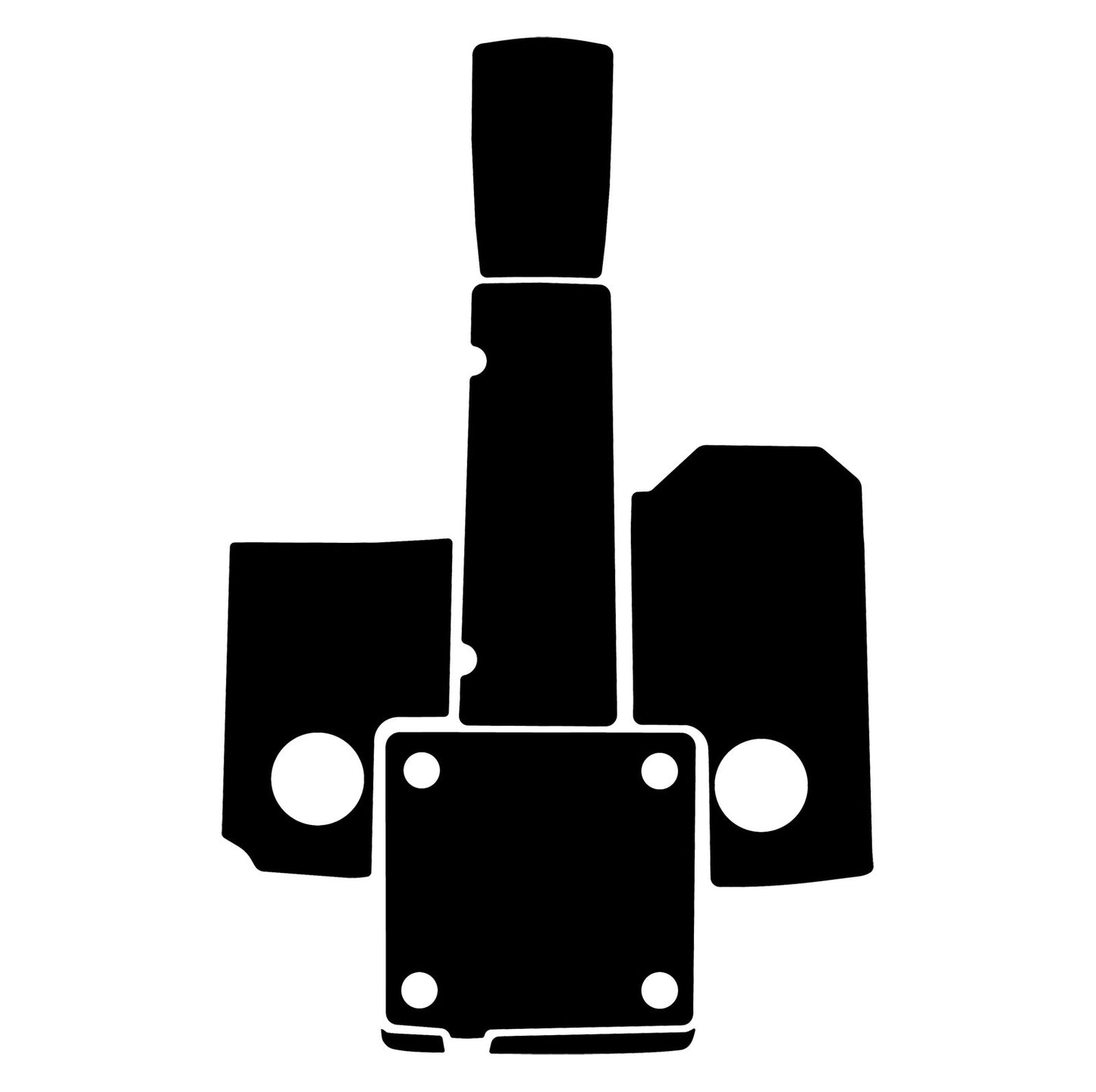 SBT BlackTip Interior BLACK GROOVE Mat Kit Yamaha AR190 - 130BT904Int