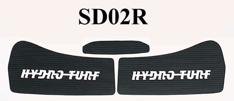 Hydro-Turf Rear Boarding Mats Sea-Doo Speedster Sportster SD02R Black Groove 3M