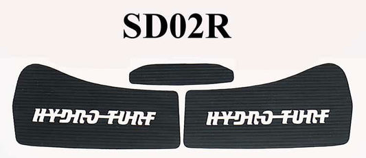 Hydro-Turf Rear Boarding Mats Sea-Doo Speedster Sportster SD02R Black Groove 3M